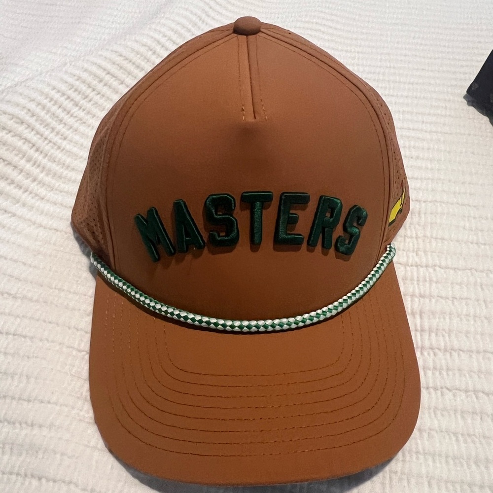 Masters Brown and Green Hat with Curved Brim